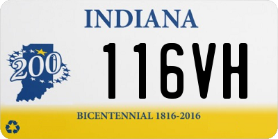 IN license plate 116VH