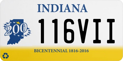IN license plate 116VII