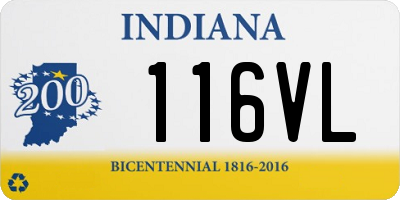 IN license plate 116VL