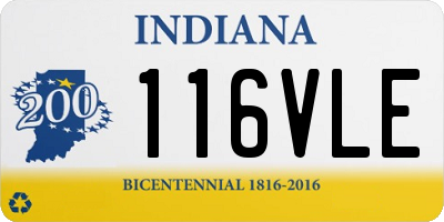 IN license plate 116VLE
