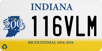 IN license plate 116VLM