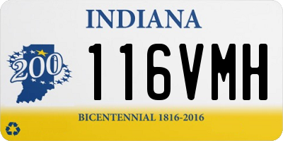 IN license plate 116VMH