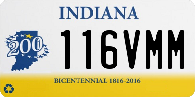 IN license plate 116VMM