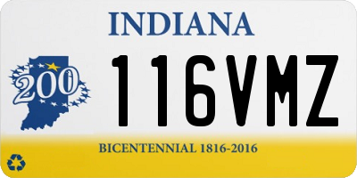 IN license plate 116VMZ