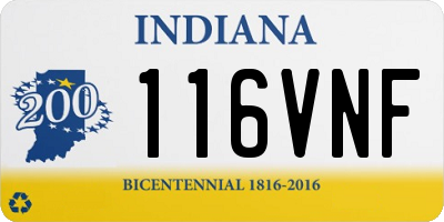 IN license plate 116VNF
