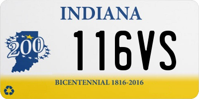 IN license plate 116VS