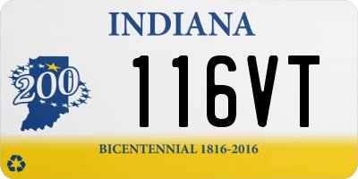 IN license plate 116VT