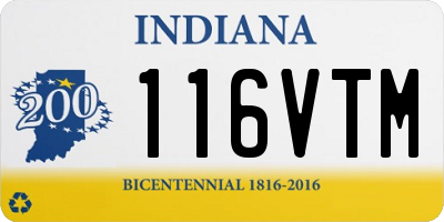 IN license plate 116VTM