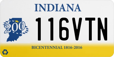 IN license plate 116VTN