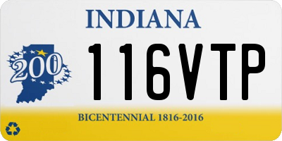 IN license plate 116VTP