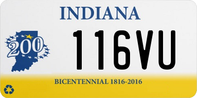 IN license plate 116VU