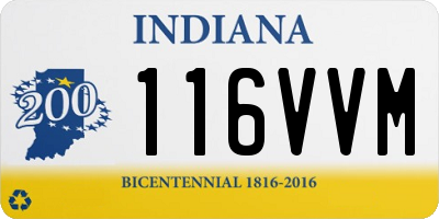 IN license plate 116VVM