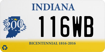 IN license plate 116WB