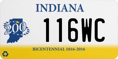 IN license plate 116WC