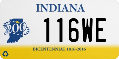 IN license plate 116WE