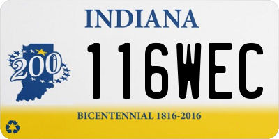 IN license plate 116WEC