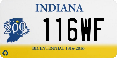 IN license plate 116WF
