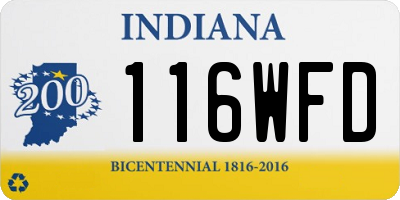 IN license plate 116WFD