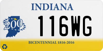IN license plate 116WG
