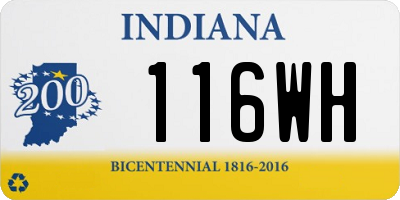 IN license plate 116WH