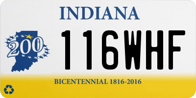 IN license plate 116WHF