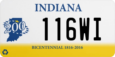 IN license plate 116WI