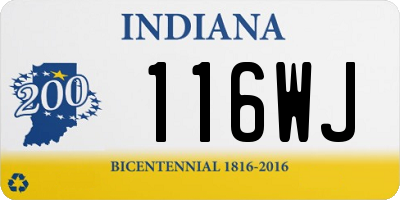 IN license plate 116WJ