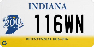 IN license plate 116WN