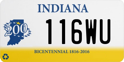 IN license plate 116WU