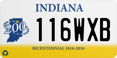 IN license plate 116WXB