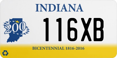 IN license plate 116XB