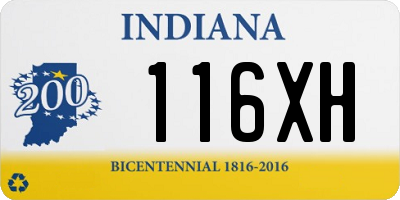 IN license plate 116XH
