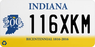 IN license plate 116XKM