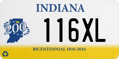 IN license plate 116XL
