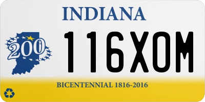 IN license plate 116XOM