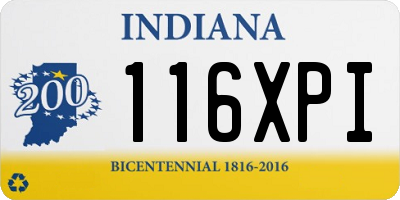IN license plate 116XPI