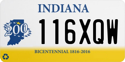 IN license plate 116XQW