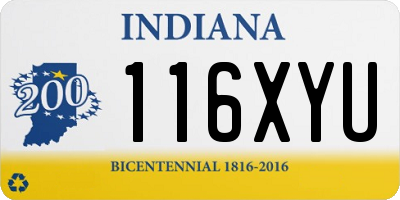 IN license plate 116XYU