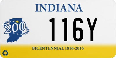 IN license plate 116Y