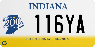 IN license plate 116YA