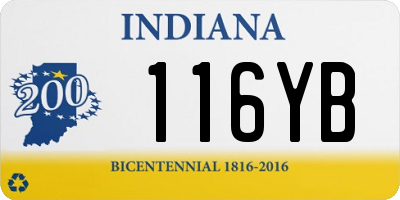 IN license plate 116YB
