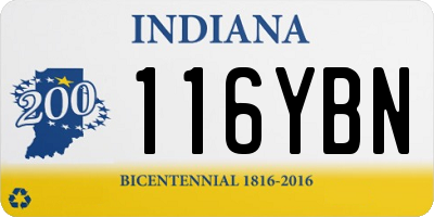 IN license plate 116YBN