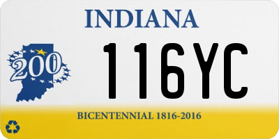 IN license plate 116YC