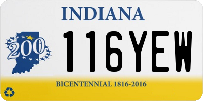 IN license plate 116YEW