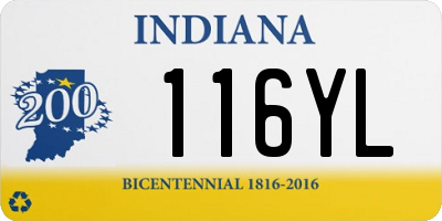IN license plate 116YL