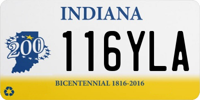 IN license plate 116YLA
