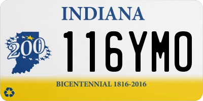 IN license plate 116YMO