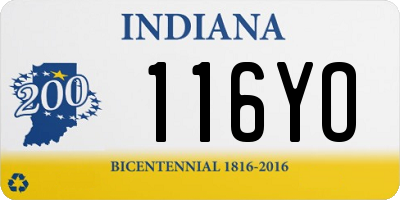 IN license plate 116YO