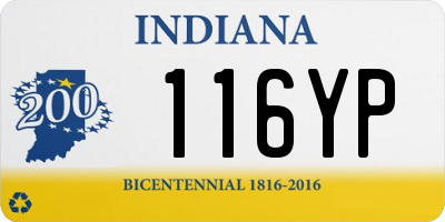 IN license plate 116YP