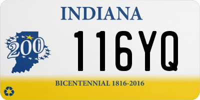 IN license plate 116YQ